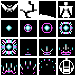 Ultima II CGA - Mondain sprite sheet