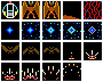 Ultima III Amiga - Mondain sprite sheet