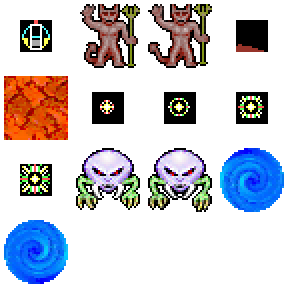 Ultima III Mac Shareware - Mondain sprite sheet