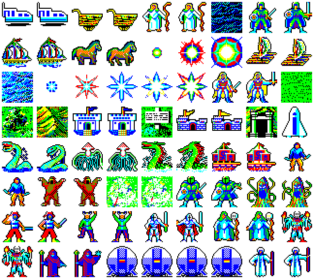 FM Towns - Overland sprite sheet