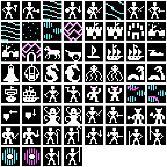 Ultima IV CGA - Overland sprite sheet