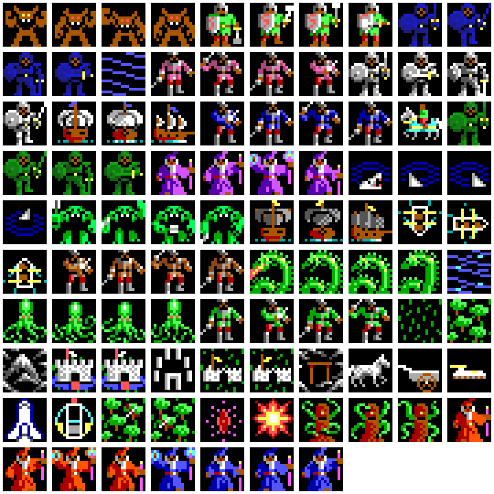Ultima V - Overland sprite sheet