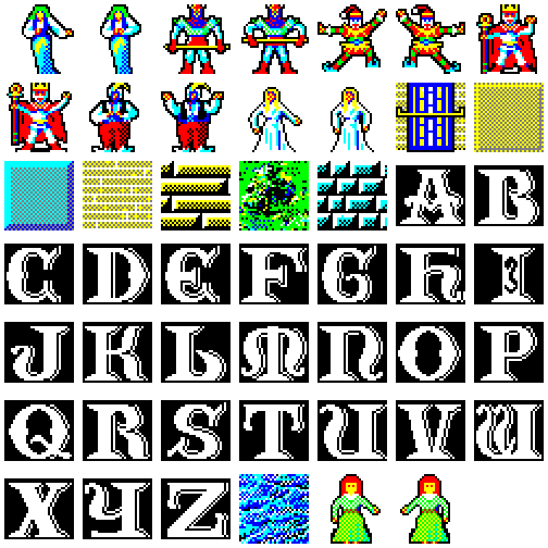 FM Towns - City/Castle sprite sheet