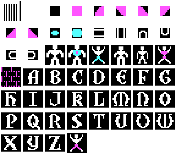 Ultima II CGA - City/Castle sprite sheet