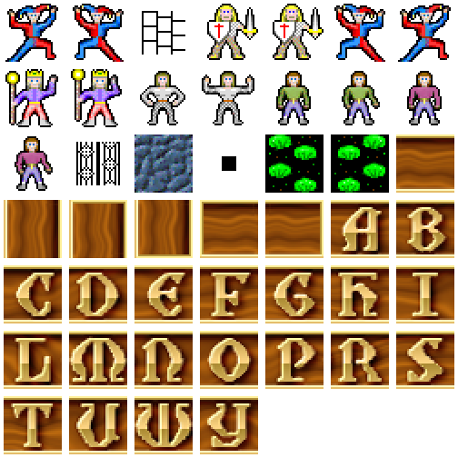 Ultima III Mac Shareware - City/Castle sprite sheet