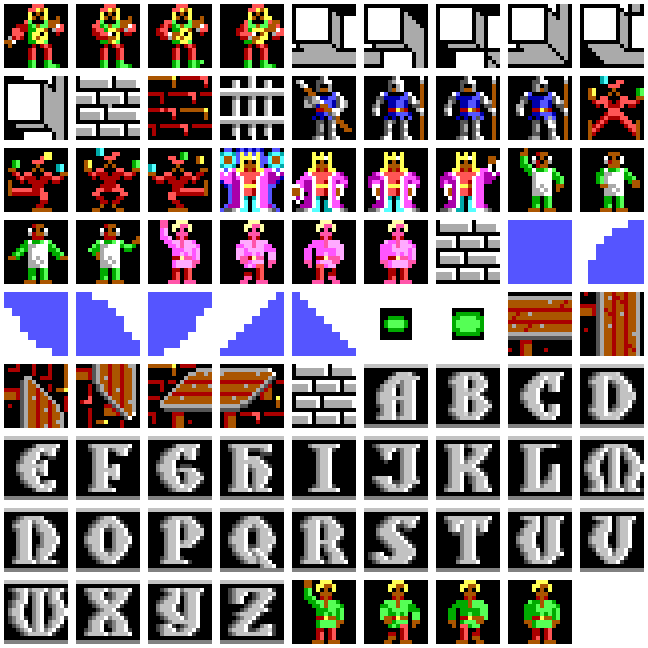 Ultima V - City/Castle sprite sheet