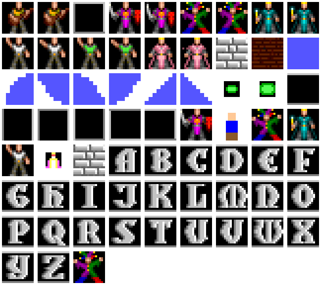VGA - City/Castle sprite sheet